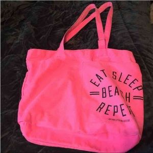 Pink beach bag